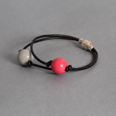 Bracelet Rose et Gris clair