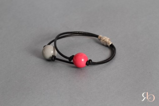 Bracelet Rose et Gris clair