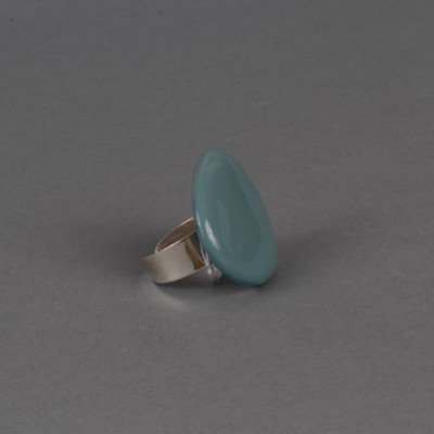 Bague bleu cérulé