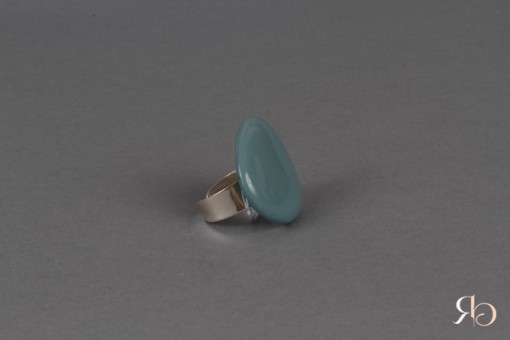 Bague bleu cérulé