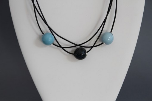 Collier Daïjiro pastel bleu