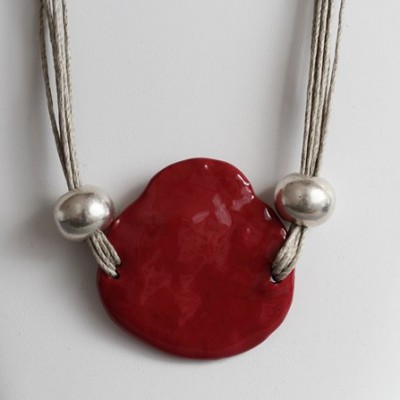 Collier "Kagami" en lin