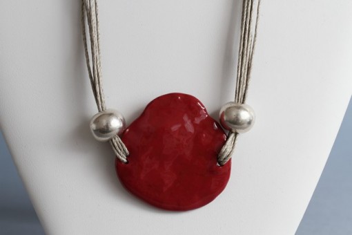 Collier "Kagami" en lin