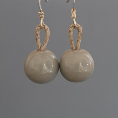 Boucles d'Oreilles Gris Clair