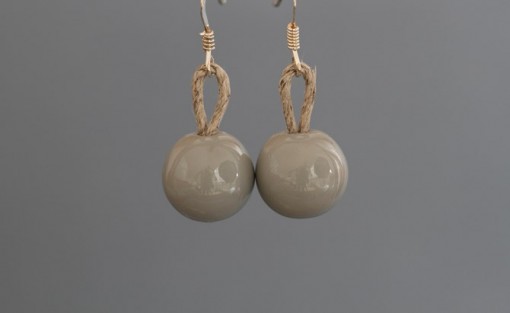 Boucles d'Oreilles Gris Clair