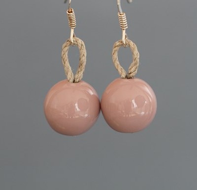 Boucles d'Oreilles Vieux Rose
